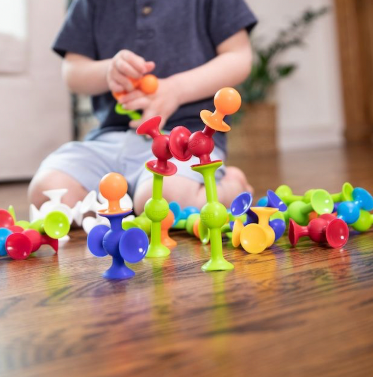 Zuignap constructiespeelgoed - Squigz Deluxe (44 stuks)