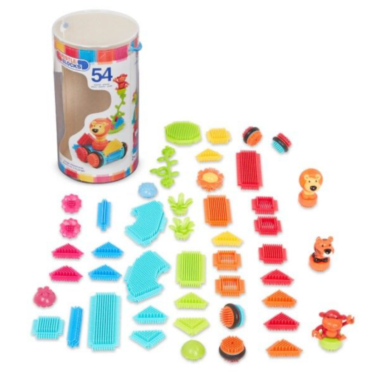 Jungle Bouwset - Borstelblokken (54 Stuks)